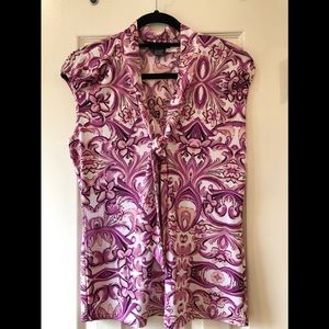 Etcetera lavender and pink blouse
